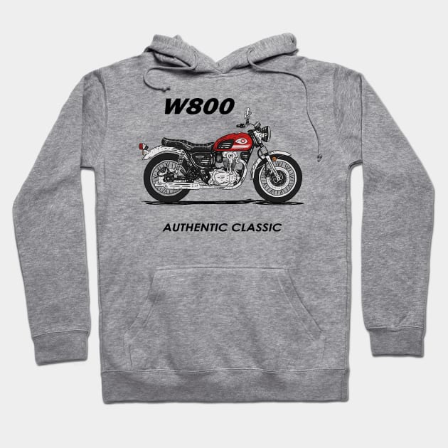 Kawasaki W800 Classic Hoodie by Hilmay